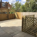 Patio and fencing