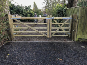 Oak Gate fencing installation